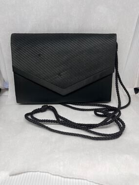 Black Nylon Evening Bag by Bueno Made in Hong Kong Shoulder Strap